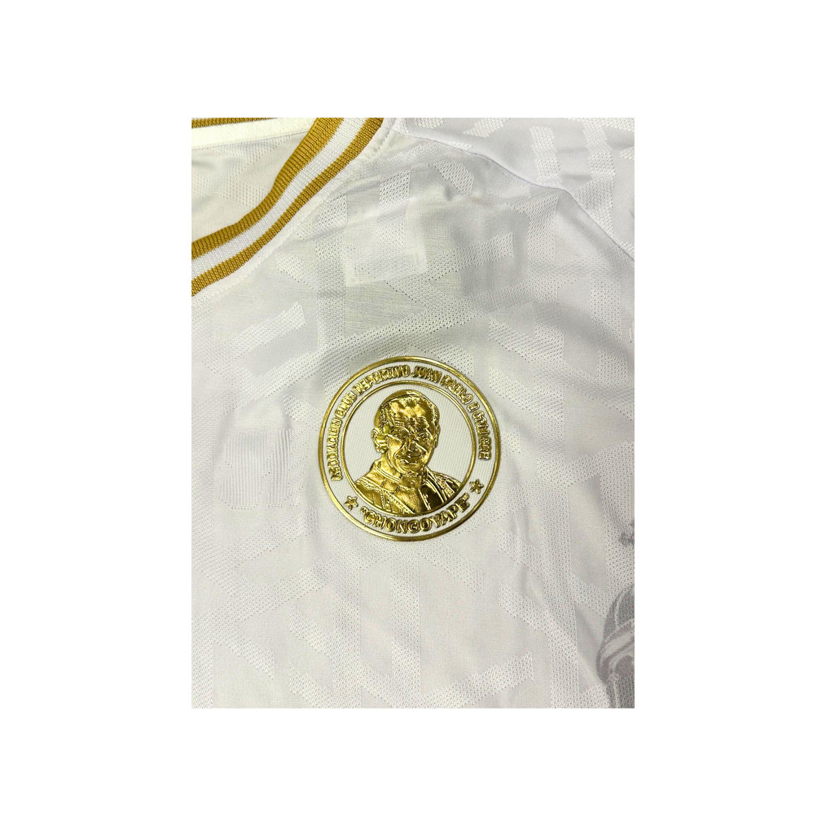 White Juan Pablo II College Leo XIV 2026 football shirt – product photo 4